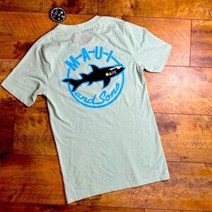 MAUI & SONS “Shark Nation” Mint Green Tee, Size S, NWT
